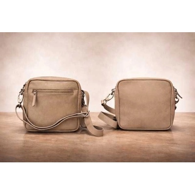 Max Original Leather Pánska kožená taška passport bag small grey
