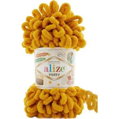 Alize příze Puffy 02 hořčicová