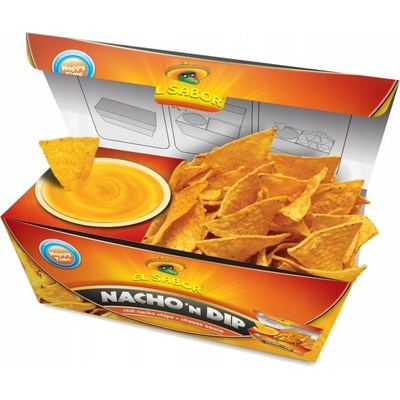 El Sabor nachos sýrové lupínky s dipem 175 g