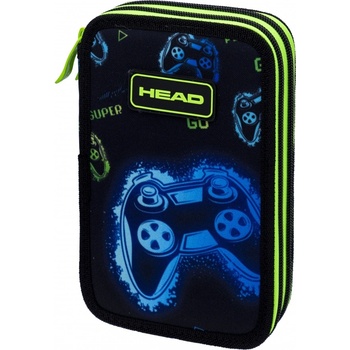 Astra Ученически несесер Astra Head - Неонова игра, 2 ципа (AS503025044)