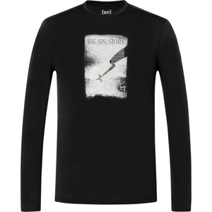 super. natural Мъжка блуза с дълъг ръкав super. natural The SN Story L/S Longsleeve - Jet Black / Various (216-9146-0112)