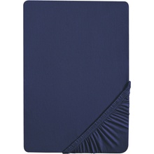 Biberna Žerzejové napínací prostěradlo námořnické modré 180-200x200