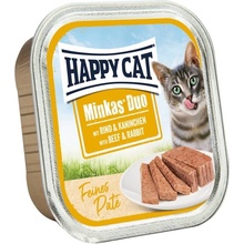 Happy cat Minkas Duo Paté Hovězí & Králík 100 g