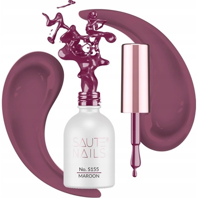 Saute Nails Hybridný lak 8 ml S155 Maroon