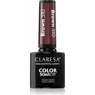 Claresa SoakOff UV/LED Color Brown gélový lak na nechty odtieň 310 5 g