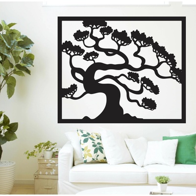 Drevený obraz na stenu strom bonsai z preglejky topoľ DRAZSKA: Prírodná preglejka - Topoľ natural 40 x 33 cm 3816-39415 PR0214 HEU+