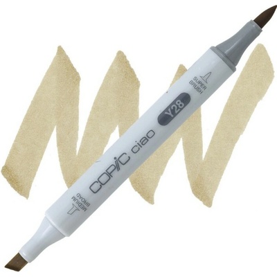 Lihová fixa COPIC Ciao oboustranná Brush & Chisel, Lionet gold (Y28)