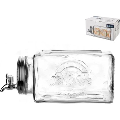 ORION Láhev sklo/kov+kohoutek do lednice 3,5 l 143792