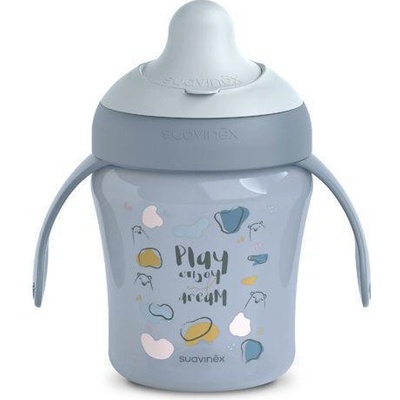 Suavinex nerozlitný hrníček Bear 200 ml modrá