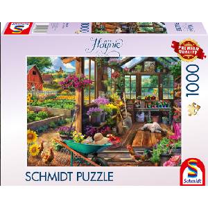 Schmidt Spiele Пъзел Schmidt от 1000 части - Градинска къщичка (58632)