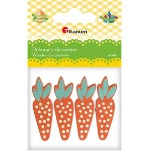 TITANUM Wooden carrots 14x45mm 4pcs
