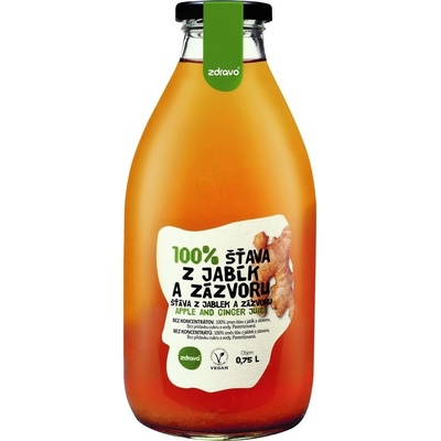 Zdravo 100% jablko a zázvor 0,75 l