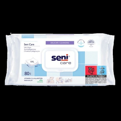 Seni Care Vlhčené ubrousky vit.E&Allantoin 80 ks – Hledejceny.cz