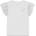 GUESS Бяла тениска за мини момиче с ръкави воал и малък сребрист надпис Guess