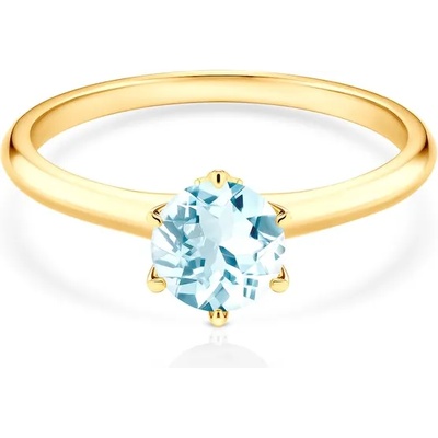 SAVICKI Годежен пръстен The Journey: злато, аквамарин