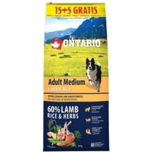 Ontario Adult Medium Lamb & Rice 20 kg