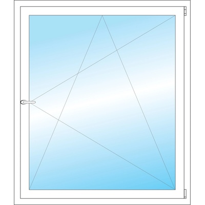OKNA HNED Plastové okno 113x131 cm bílé otevíravé a sklopné pravé