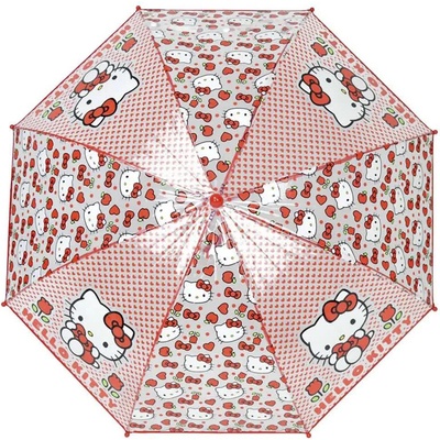Чадър Cyp brands Rose Hello Kitty umbrella - Orange (Transparent / Red)