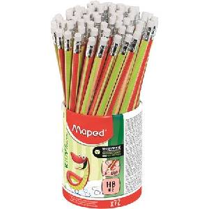 Maped Графитни моливи с гума, моливник, HB, триъгълни, MAPED "Kidy Learn", 72 броя 853602 (853602)