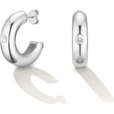 ROSEFIELD oceľové náušnice Solitaire Hoops JEBCS-J1201