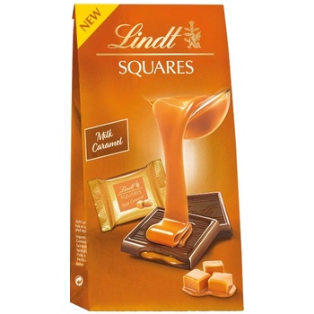 Lindor Lindt Млечен карамел LINDT Squares 144гр
