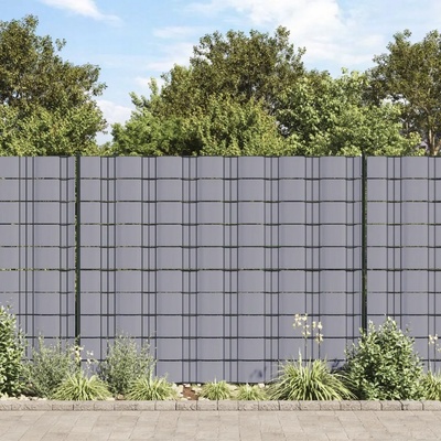 zahrada-XL Stínící plotová fólie 4 ks PVC 35 x 0,19 m matná světle šedá