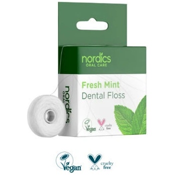 Nordics Dentální nit Fresh Mint z kukuřičného škrobu 50 m