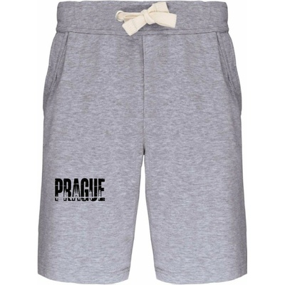 Prague černý potisk pohodlné kraťasy s potiskem