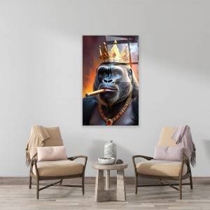 Art gift Стъклено АРТ пано - Кралят на Джунглата