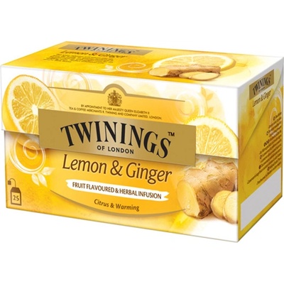 TWININGS Ovocný čaj CITRÓN & ZÁZVOR 25 x 1,5 g