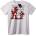 NOONEBRAND Тениска Доверие - котка и мишка - 2XL, White