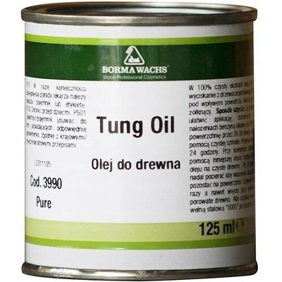 Tungový olej na dřevo, přírodní, čistý, 125 ml