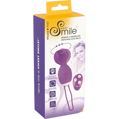 Smile Love Ball - rotačné vibračné vajíčko fialové