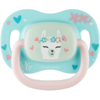 Canpol babies Симетрична силиконова залъгалка Canpol - Exotic, 0-6 m, Лама (34/920_lama)