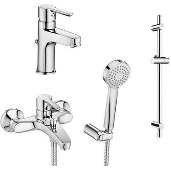 Roca Комплект Arola - смесители за умивалник и за душ / вана, тръбно окачване 700mm (A5D016A0K)