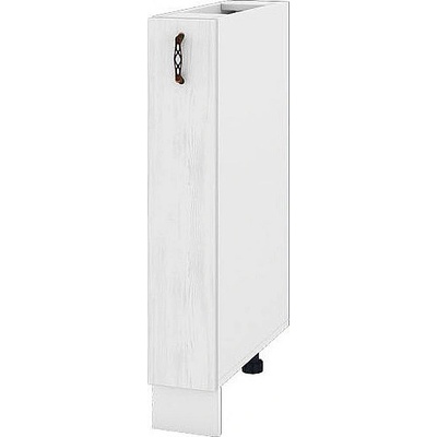 ИРИМ Долен кухненски шкаф бутилиера Сити БФ-Бяло фладер-04-41 15 см