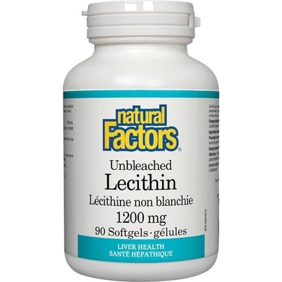 Natural Factors Лецитин неизбелен - Lecithin 1200 mg, 90 софтгел капсули Natural Factors (2600 NF)