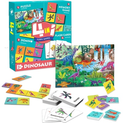 PLAYFULMARIO 4v1 Dinosauři 124 dílků