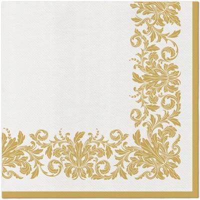 PAW AIRLAID Obrúsky 40x40 cm Golden Ornament 50 ks
