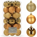 SPRINGOS Vianočné banky zlaté mix 6cm súprava 30ks