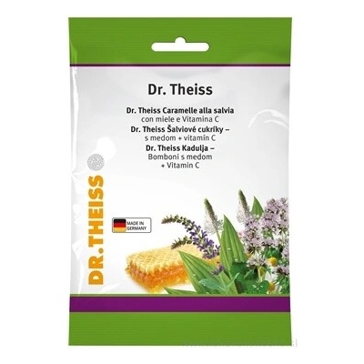 DR.THEISS Šalvějové bonbóny s medem + vitamín C 75 g