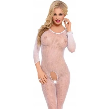Секси мрежесто боди в цял ръст - Netty White S/M/L (SLC0622120)