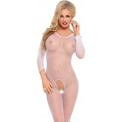 Секси мрежесто боди в цял ръст - Netty White S/M/L (SLC0622120)