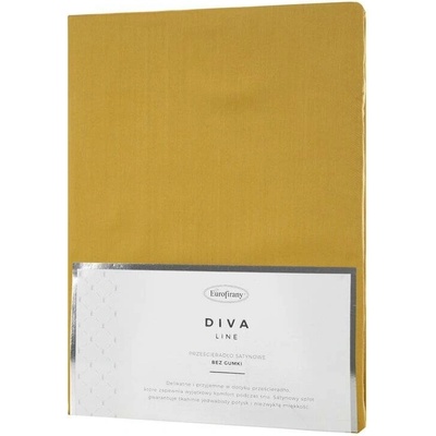 Takoy Prostěradlo bez gumy z bavlněného saténu barva hořčicové 125 g/m2 DINA Diva Line-HF-376065 220x210 220x210