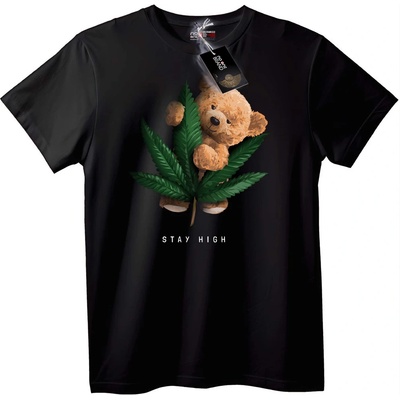 NOONEBRAND Тениска Плюшен Мечок Stay High - 2XL, White