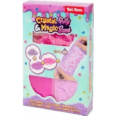 Sliz Crystal Putty a Magic Sand růžový