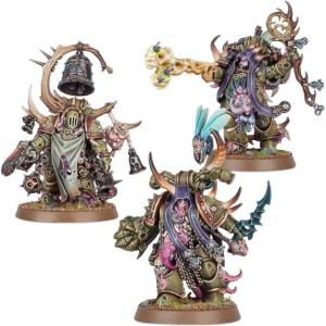 Games Workshop Malignant Plaguecaster, Noxious Blightbringer, and Plague Marine Champion (89-24)