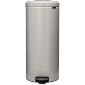 Brabantia Кош за боклук с педал Brabantia NewIcon 1010442, 30 л, Плавно затваряне, Противоплъзгаща основа, Светлосив (1010442)