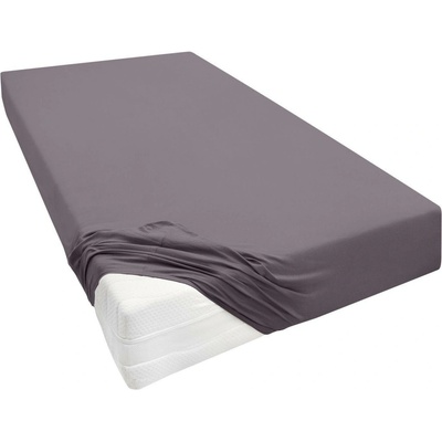 Biberna Žerzejové napínací prostěradlo 140-160x200-220 antracitové