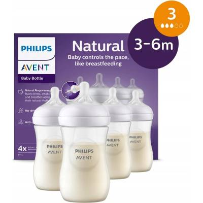 Philips Avent sada lahviček Natural Response SCY903/04 260 ml 4 ks